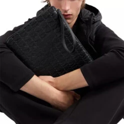 Pochette Bandoulière Armani Exchange PLATIC WRISTLET CASE -Hommes Vêtements Magasin armani exchange 115