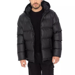 Doudoune Schott RUBBER A CAPUCHE ILLINOIS -Hommes Vêtements Magasin schott 95