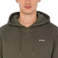 Sweatshirt à Capuche Schott AVEC BRODERIE -Hommes Vêtements Magasin sweatshirt a capuche schott avec broderie 3